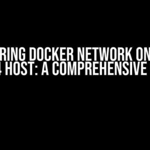 Configuring Docker Network on Ubuntu 24.04 Host: A Comprehensive Guide